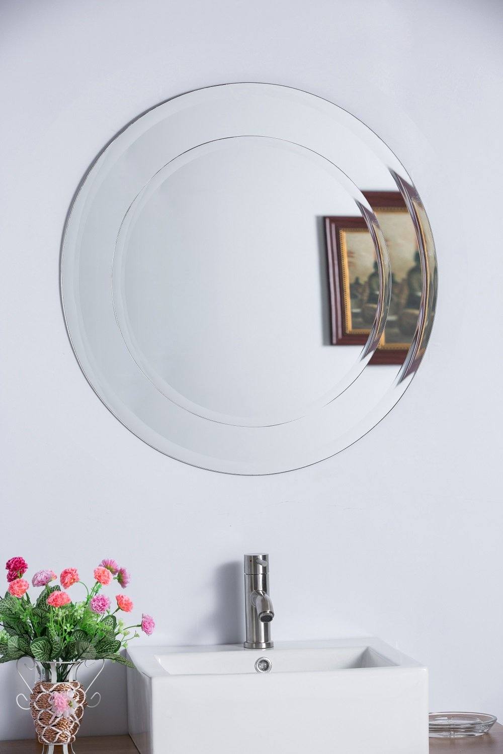 Bellaterra Home Round Frameless Mirror - Luxe Bathroom Vanities