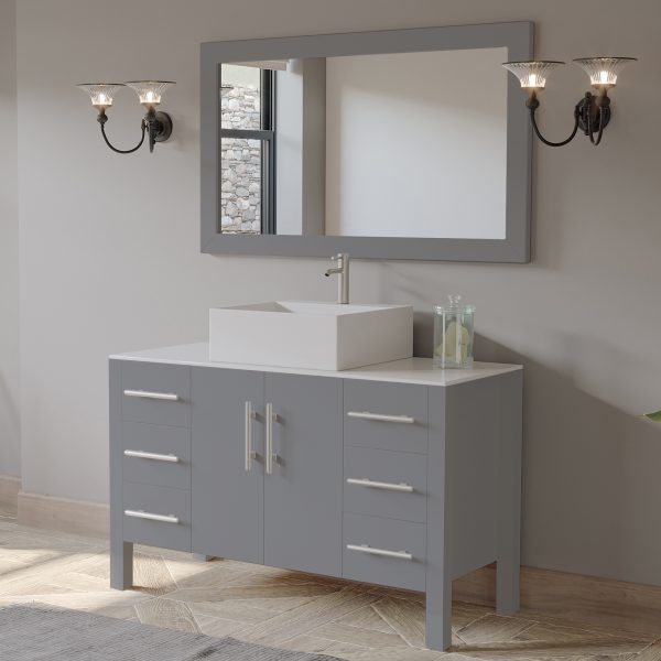 Cambridge Plumbing 8116 48" Solid Wood Single Sink Vanity Set - Luxe Bathroom Vanities