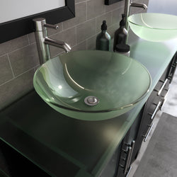 Cambridge Plumbing 8119  63" Solid Wood Double Sink Vanity Set - Luxe Bathroom Vanities