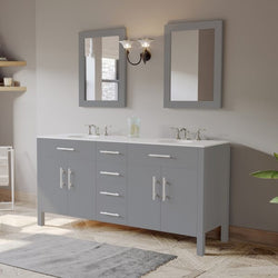Cambridge Plumbing 8162 72" Solid Wood Double Sink Vanity Set - Luxe Bathroom Vanities