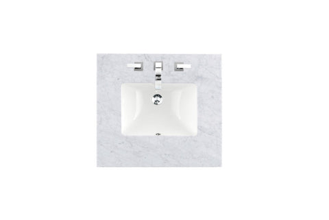 James Martin 26" Single 3 CM Top, Carrara White w/ Sink - Luxe Bathroom Vanities Luxury Bathroom Fixtures Bathroom Furniture