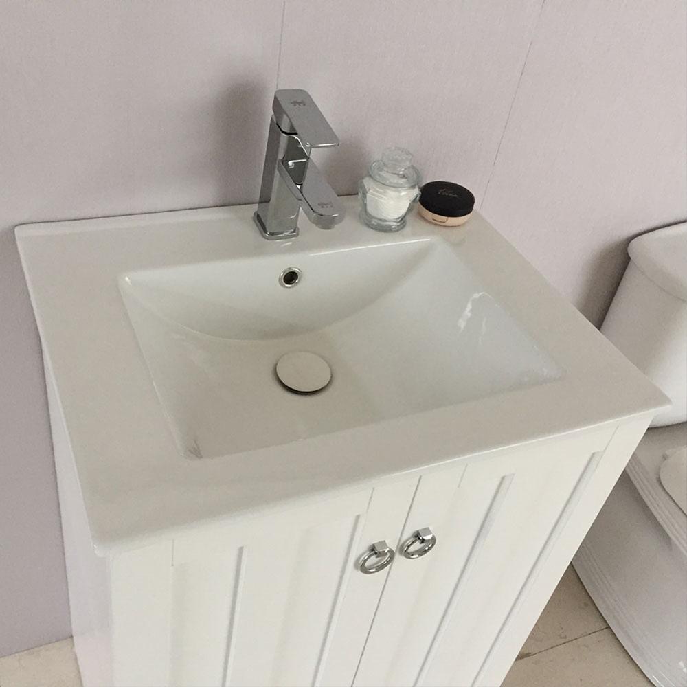 24" In Single Sink Vanity Manufactured Wood White - Luxe Bathroom Vanities