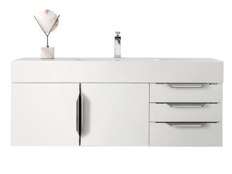 James Martin Mercer Island 48" Single Vanity with Glossy Composite Top - Luxe Bathroom Vanities