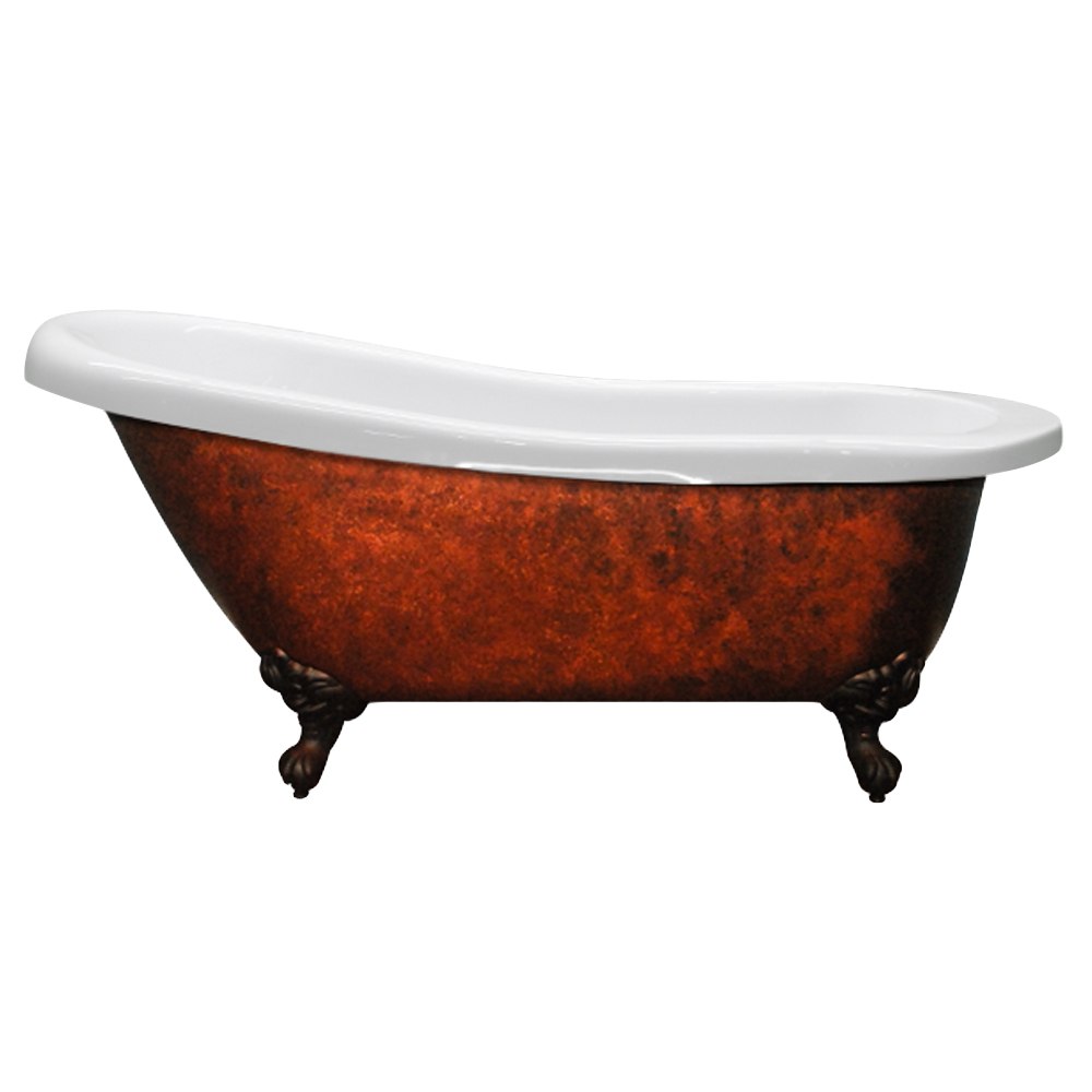 Cambridge Plumbing 61" X 28" Acrylic Slipper Bathtub - Luxe Bathroom Vanities