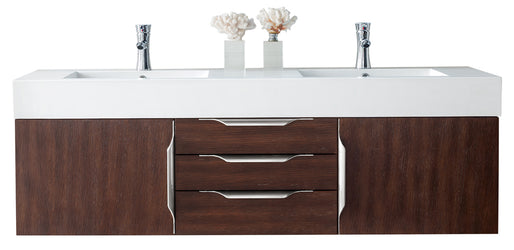 James Martin Mercer Island 59" Double Vanity with Glossy Composite Top - Luxe Bathroom Vanities