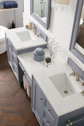 James Martin Copper Cove Encore 86" Double Vanity with Makeup Table - Luxe Bathroom Vanities