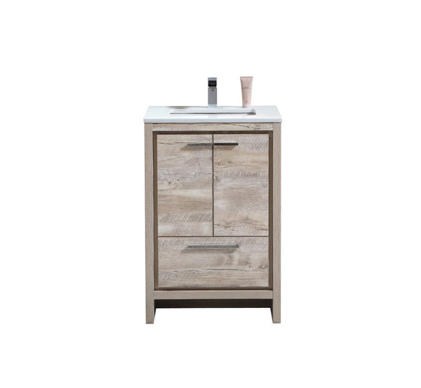 KubeBath Dolce 24? Modern Bathroom Vanity with White Quartz Counter-Top - Luxe Bathroom Vanities