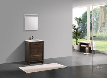 KubeBath Dolce 24? Modern Bathroom Vanity with White Quartz Counter-Top - Luxe Bathroom Vanities