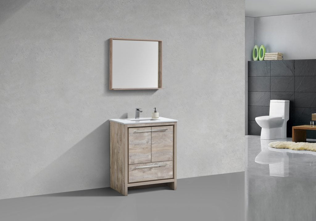 KubeBath Dolce 30? Modern Bathroom Vanity with White Quartz Counter-Top - Luxe Bathroom Vanities