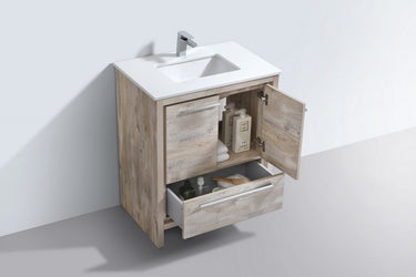 KubeBath Dolce 30? Modern Bathroom Vanity with White Quartz Counter-Top - Luxe Bathroom Vanities