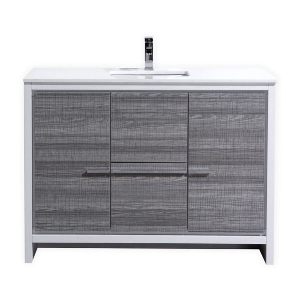 KubeBath Dolce 48? Modern Bathroom Vanity with White Quartz Counter-Top - Luxe Bathroom Vanities