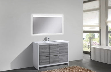 KubeBath Dolce 48? Modern Bathroom Vanity with White Quartz Counter-Top - Luxe Bathroom Vanities