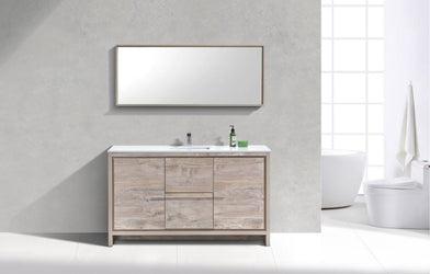 KubeBath Dolce 60? Modern Bathroom Vanity with White Quartz Counter-Top - Luxe Bathroom Vanities