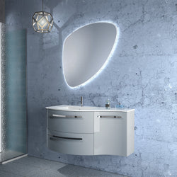 LaToscana Ambra 43" Vanity with Right Concave Cabinet - Luxe Bathroom Vanities