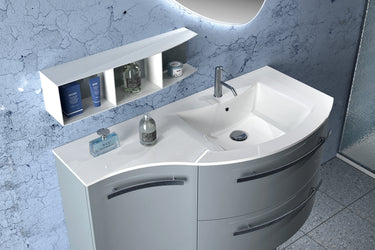 LaToscana Ambra 43" Vanity with Left Concave Cabinet - Luxe Bathroom Vanities