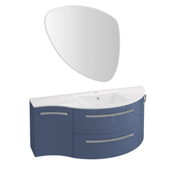 LaToscana Ambra 52" Vanity with Left Concave and Right Rounded Cabinet - Luxe Bathroom Vanities