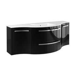 LaToscana Ambra 57" Vanity with Left and Right Concave Cabinets - Luxe Bathroom Vanities