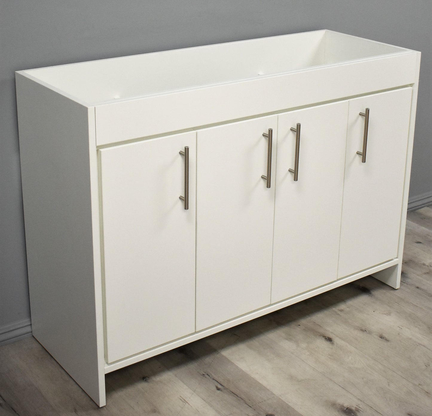 Volpa Rio 48" Modern Bathroom Vanity with Brushed Nickel Round Handles Cabinet Only - Luxe Bathroom Vanities Luxury Bathroom Fixtures Bathroom Furniture