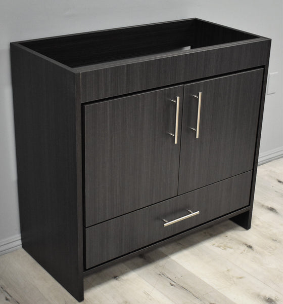 Volpa Pacific 36" Modern Bathroom Vanity with Brushed Nickel Round Handles Cabinet Only - Luxe Bathroom Vanities Luxury Bathroom Fixtures Bathroom Furniture