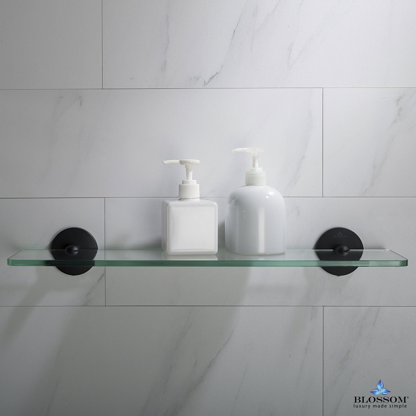 Blossom Glass Shelf - Luxe Bathroom Vanities Luxury Bathroom Fixtures Bathroom Furniture