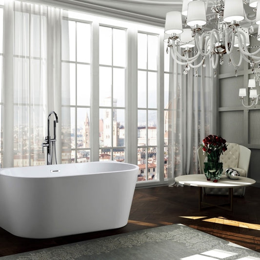 Calabria 59 inch Freestanding Bathtub - Luxe Bathroom Vanities