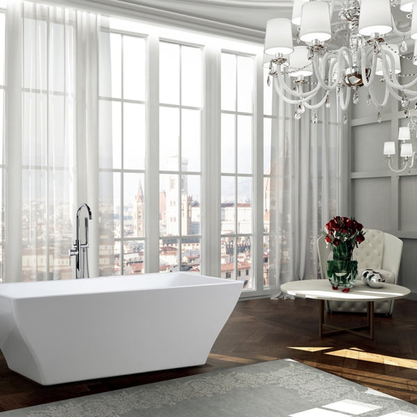 Messina 71 inch Freestanding Bathtub - Luxe Bathroom Vanities