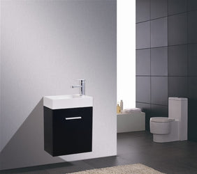 Kubebath Bliss 18" Wall Mount Modern Bathroom Vanity - Luxe Bathroom Vanities