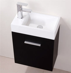 Kubebath Bliss 18" Wall Mount Modern Bathroom Vanity - Luxe Bathroom Vanities