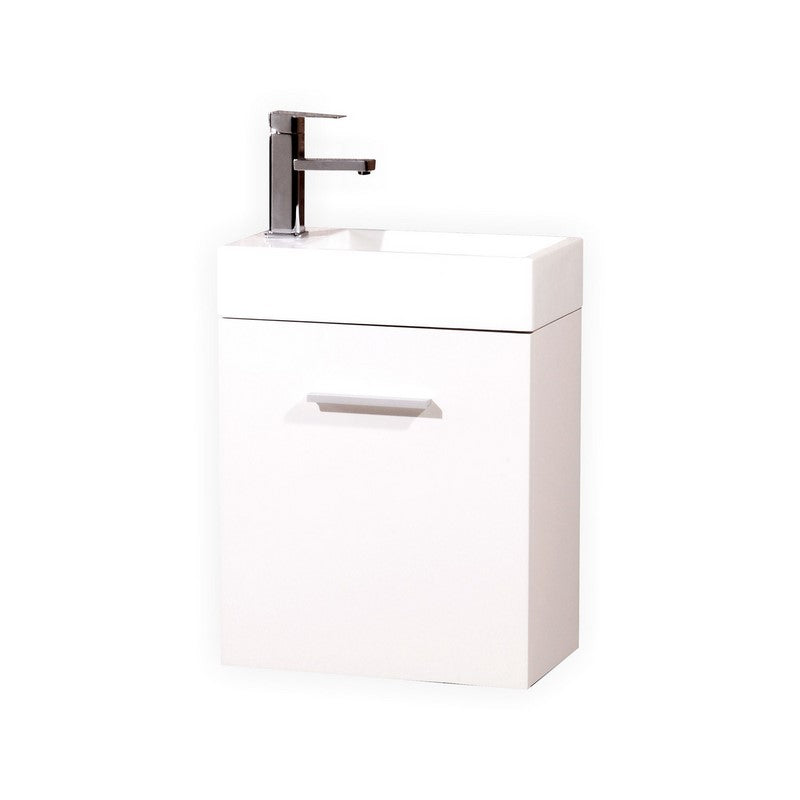 Kubebath Bliss 18" Wall Mount Modern Bathroom Vanity - Luxe Bathroom Vanities