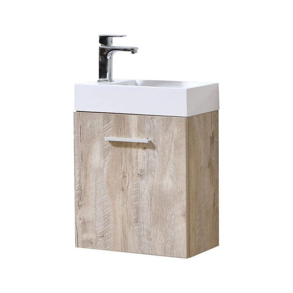 Kubebath Bliss 18" Wall Mount Modern Bathroom Vanity - Luxe Bathroom Vanities