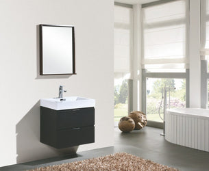 Kubebath Bliss 24" Wall Mount Modern Bathroom Vanity - Luxe Bathroom Vanities