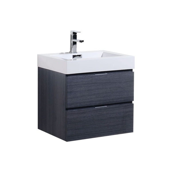 Kubebath Bliss 24" Wall Mount Modern Bathroom Vanity - Luxe Bathroom Vanities