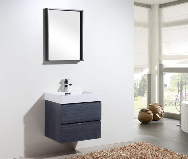 Kubebath Bliss 24" Wall Mount Modern Bathroom Vanity - Luxe Bathroom Vanities