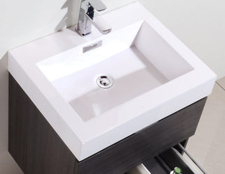 Kubebath Bliss 24" Wall Mount Modern Bathroom Vanity - Luxe Bathroom Vanities