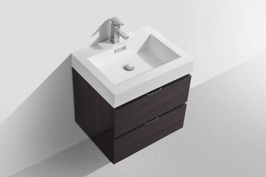 Kubebath Bliss 24" Wall Mount Modern Bathroom Vanity - Luxe Bathroom Vanities