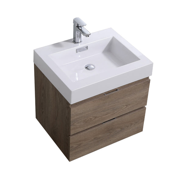 Kubebath Bliss 24" Wall Mount Modern Bathroom Vanity - Luxe Bathroom Vanities