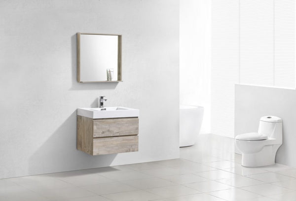 Kubebath Bliss 30" Wall Mount Modern Bathroom Vanity - Luxe Bathroom Vanities