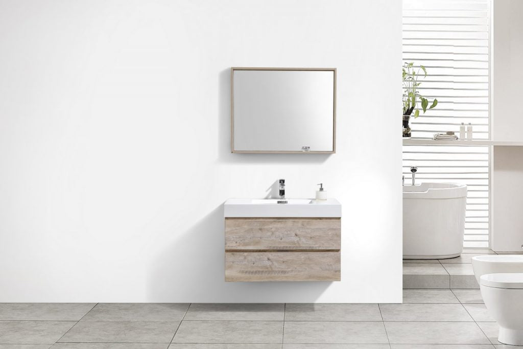 Kubebath Bliss 36" Wall Mount Modern Bathroom Vanity - Luxe Bathroom Vanities