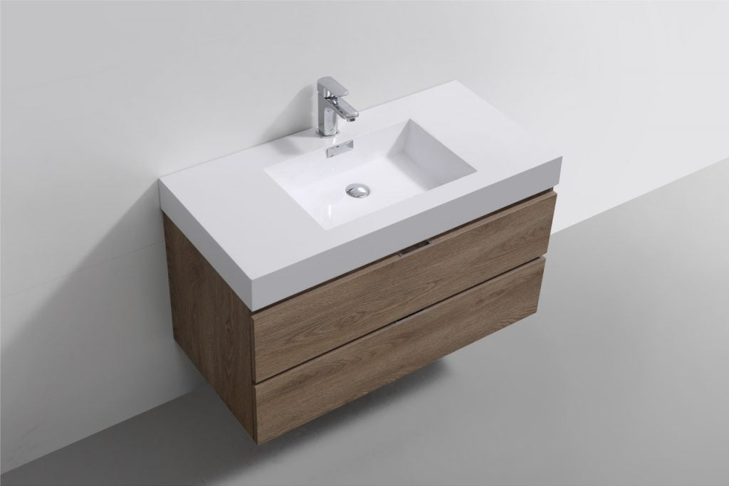 Kubebath Bliss 40" Wall Mount Modern Bathroom Vanity - Luxe Bathroom Vanities