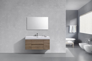 Kubebath Bliss 48" Wall Mount Modern Bathroom Vanity - Luxe Bathroom Vanities