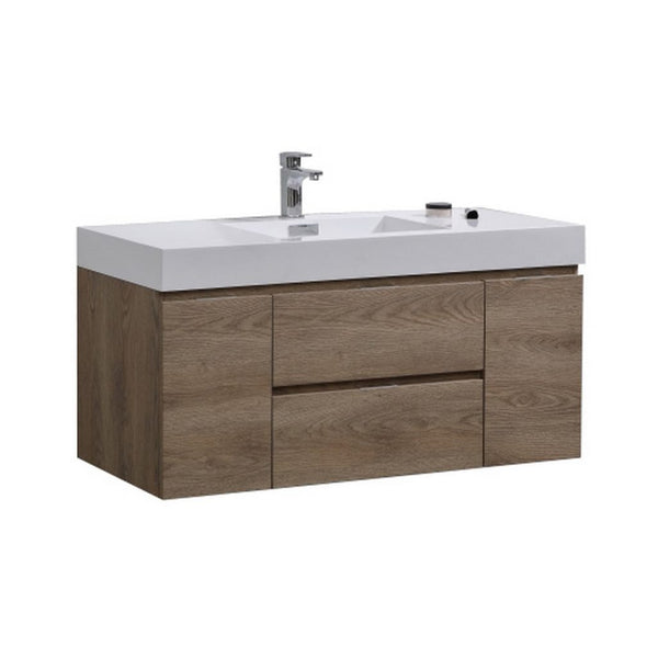 Kubebath Bliss 48" Wall Mount Modern Bathroom Vanity - Luxe Bathroom Vanities