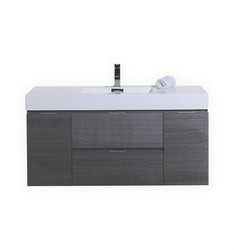 Kubebath Bliss 48" Wall Mount Modern Bathroom Vanity - Luxe Bathroom Vanities