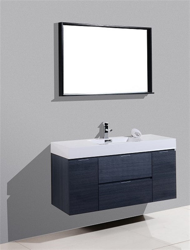 Kubebath Bliss 48" Wall Mount Modern Bathroom Vanity - Luxe Bathroom Vanities