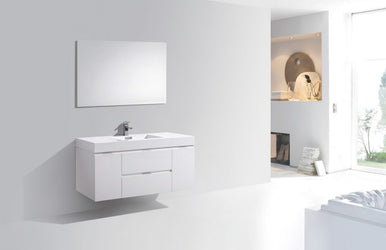 Kubebath Bliss 48" Wall Mount Modern Bathroom Vanity - Luxe Bathroom Vanities