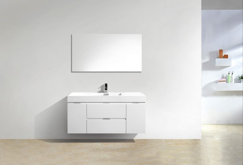 Kubebath Bliss 48" Wall Mount Modern Bathroom Vanity - Luxe Bathroom Vanities