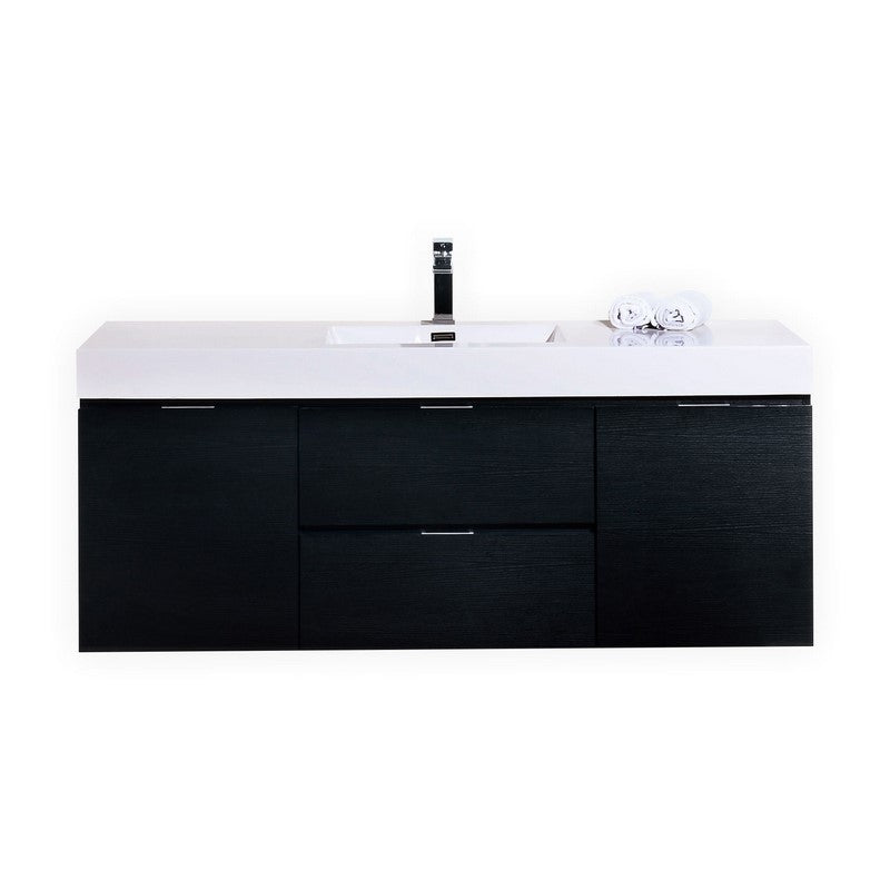 Kubebath Bliss 60" Single Sink Wall Mount Modern Bathroom Vanity - Luxe Bathroom Vanities