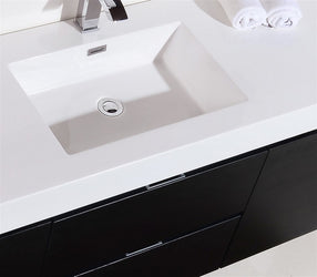 Kubebath Bliss 60" Single Sink Wall Mount Modern Bathroom Vanity - Luxe Bathroom Vanities