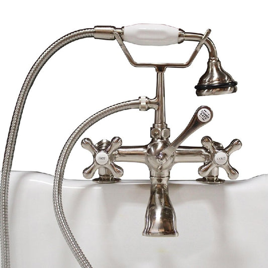 Cambridge Plumbing Clawfoot Tub Deck Mount Brass Faucet - Luxe Bathroom Vanities