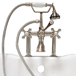 Cambridge Plumbing Clawfoot Tub Deck Mount Brass Faucet - Luxe Bathroom Vanities