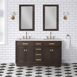 Water Creation CH60D Chestnut 60" Double Bathroom Vanity - Luxe Bathroom Vanities